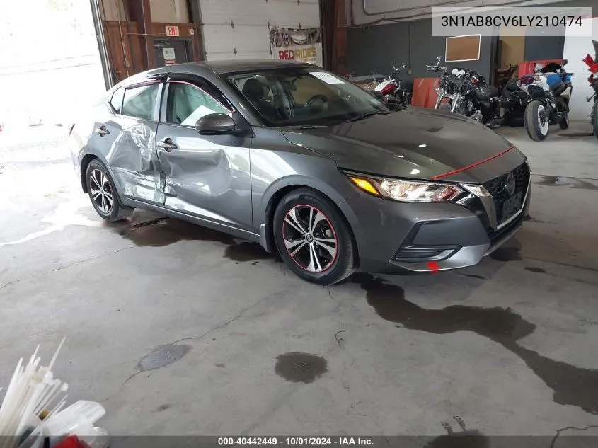 2020 Nissan Sentra Sv Xtronic Cvt VIN: 3N1AB8CV6LY210474 Lot: 40442449