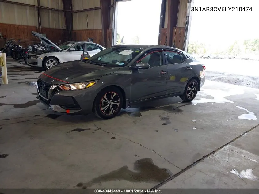 2020 Nissan Sentra Sv Xtronic Cvt VIN: 3N1AB8CV6LY210474 Lot: 40442449