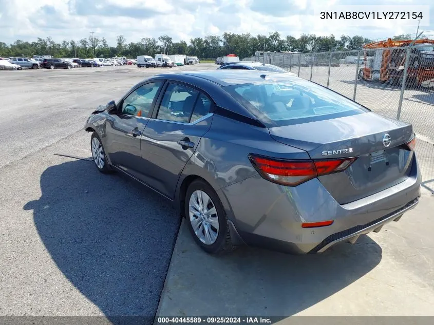 2020 Nissan Sentra Sv Xtronic Cvt VIN: 3N1AB8CV1LY272154 Lot: 40445589