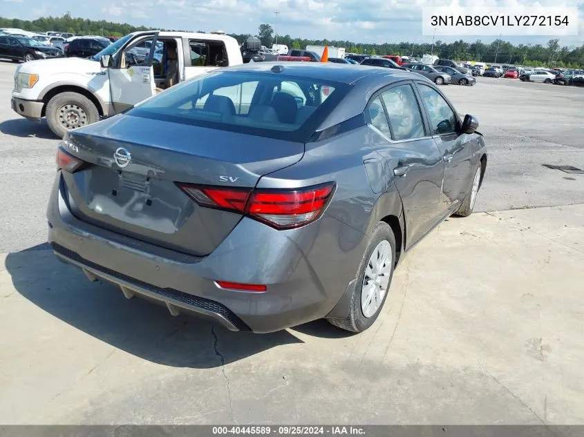 2020 Nissan Sentra Sv Xtronic Cvt VIN: 3N1AB8CV1LY272154 Lot: 40445589