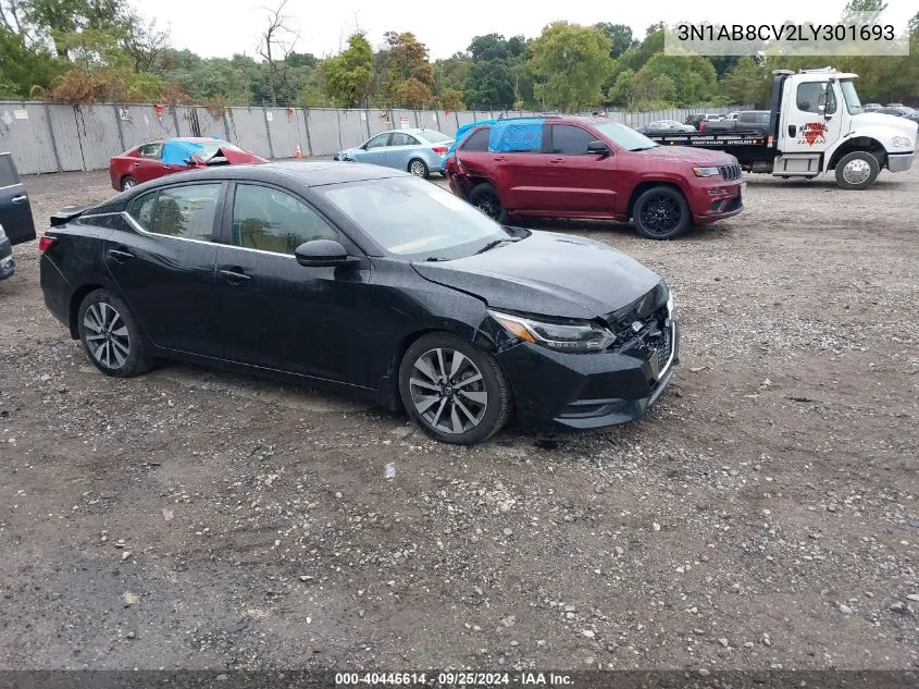 2020 Nissan Sentra Sv Xtronic Cvt VIN: 3N1AB8CV2LY301693 Lot: 40446614