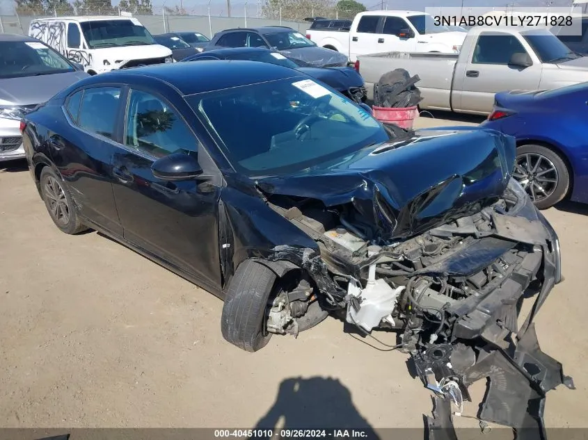 3N1AB8CV1LY271828 2020 Nissan Sentra Sv Xtronic Cvt