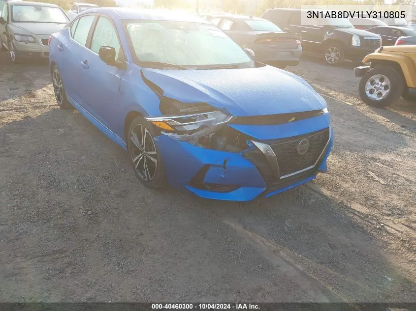 2020 Nissan Sentra Sr Xtronic Cvt VIN: 3N1AB8DV1LY310805 Lot: 40460300