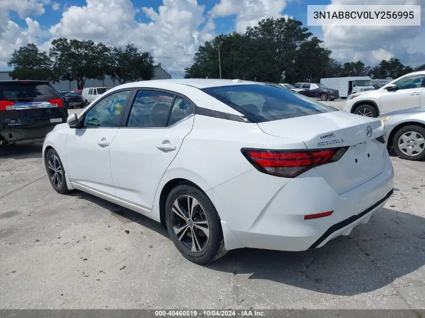 2020 Nissan Sentra Sv Xtronic Cvt VIN: 3N1AB8CV0LY256995 Lot: 40460519