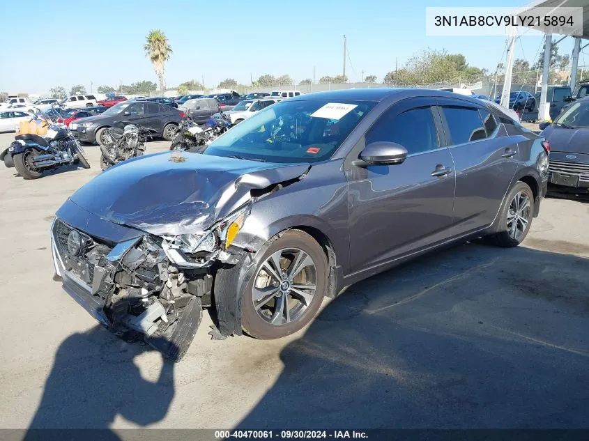 2020 Nissan Sentra Sv VIN: 3N1AB8CV9LY215894 Lot: 40470061