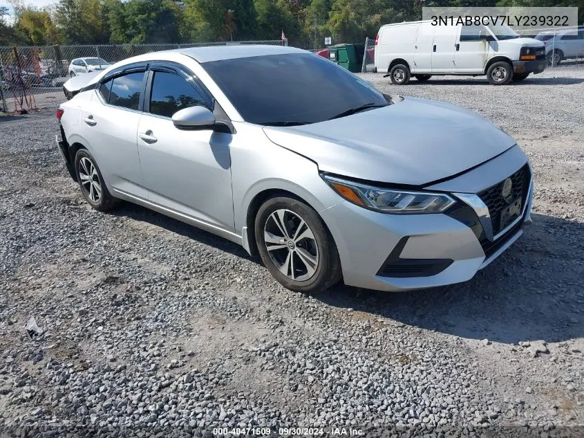 2020 Nissan Sentra Sv VIN: 3N1AB8CV7LY239322 Lot: 40471509