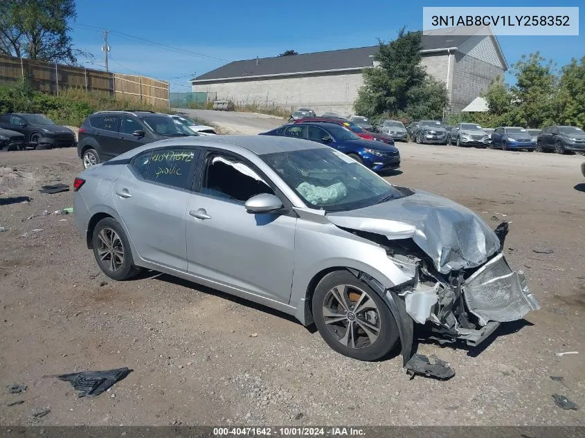 2020 Nissan Sentra Sv Xtronic Cvt VIN: 3N1AB8CV1LY258352 Lot: 40471642