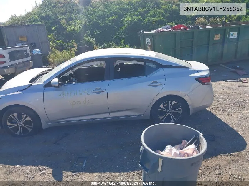 2020 Nissan Sentra Sv Xtronic Cvt VIN: 3N1AB8CV1LY258352 Lot: 40471642