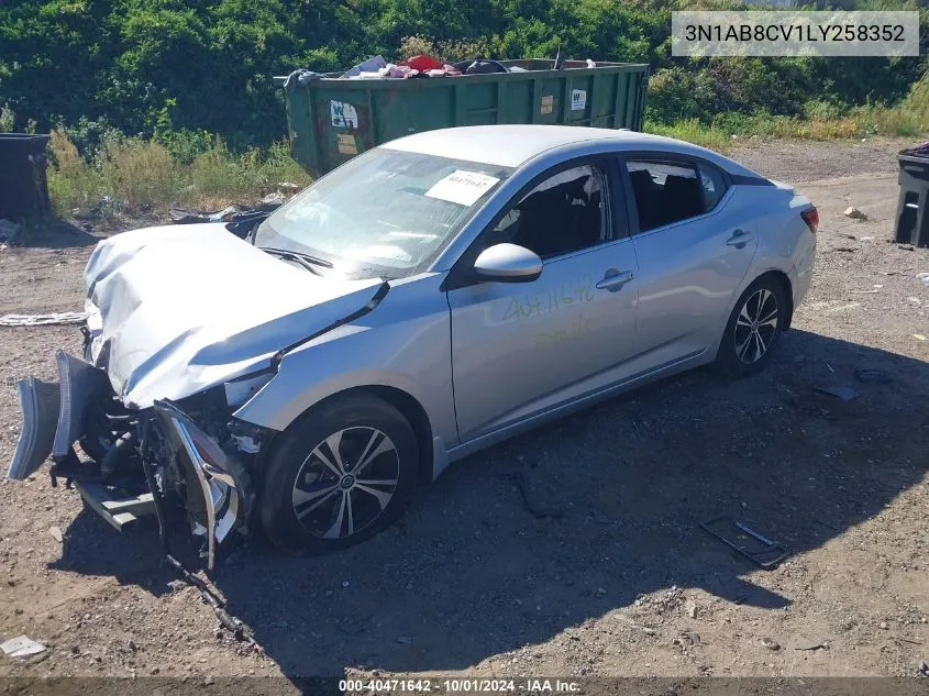 2020 Nissan Sentra Sv Xtronic Cvt VIN: 3N1AB8CV1LY258352 Lot: 40471642