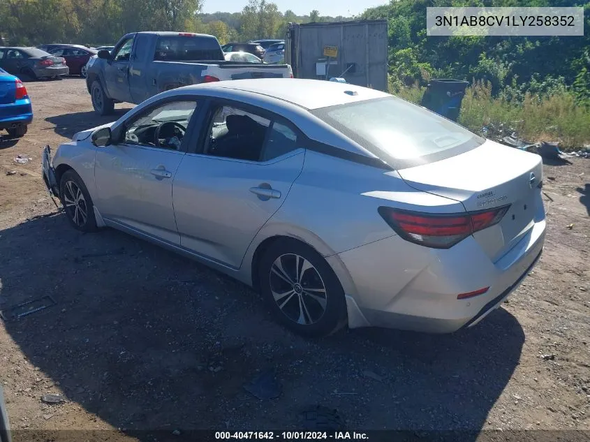 2020 Nissan Sentra Sv Xtronic Cvt VIN: 3N1AB8CV1LY258352 Lot: 40471642