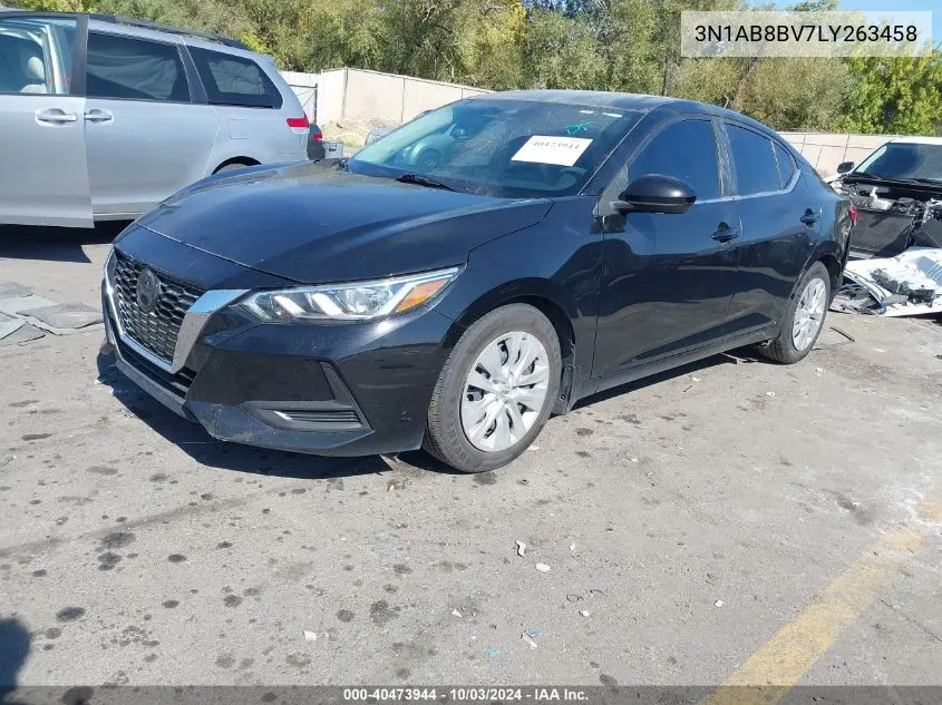 2020 Nissan Sentra S Xtronic Cvt VIN: 3N1AB8BV7LY263458 Lot: 40473944