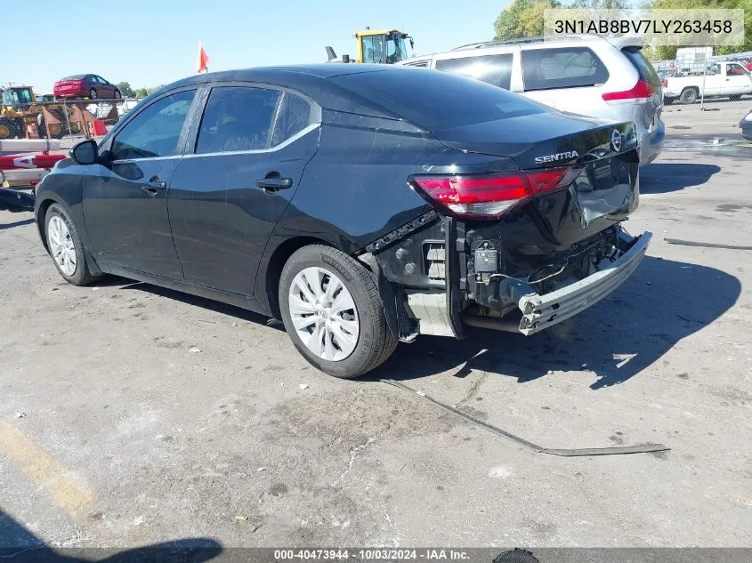 2020 Nissan Sentra S Xtronic Cvt VIN: 3N1AB8BV7LY263458 Lot: 40473944