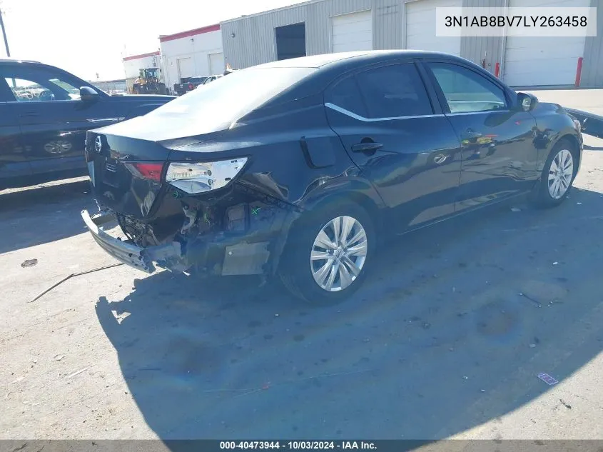 2020 Nissan Sentra S Xtronic Cvt VIN: 3N1AB8BV7LY263458 Lot: 40473944