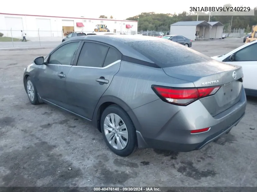 2020 Nissan Sentra S VIN: 3N1AB8BV9LY240229 Lot: 40476140