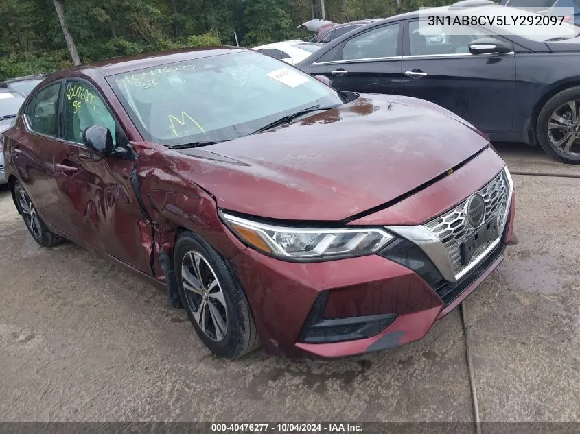 2020 Nissan Sentra Sv Xtronic Cvt VIN: 3N1AB8CV5LY292097 Lot: 40476277