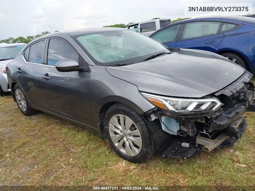 2020 Nissan Sentra S Xtronic Cvt VIN: 3N1AB8BV9LY273375 Lot: 40477231