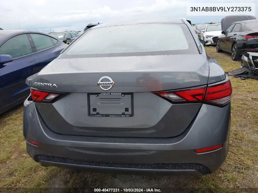 2020 Nissan Sentra S Xtronic Cvt VIN: 3N1AB8BV9LY273375 Lot: 40477231