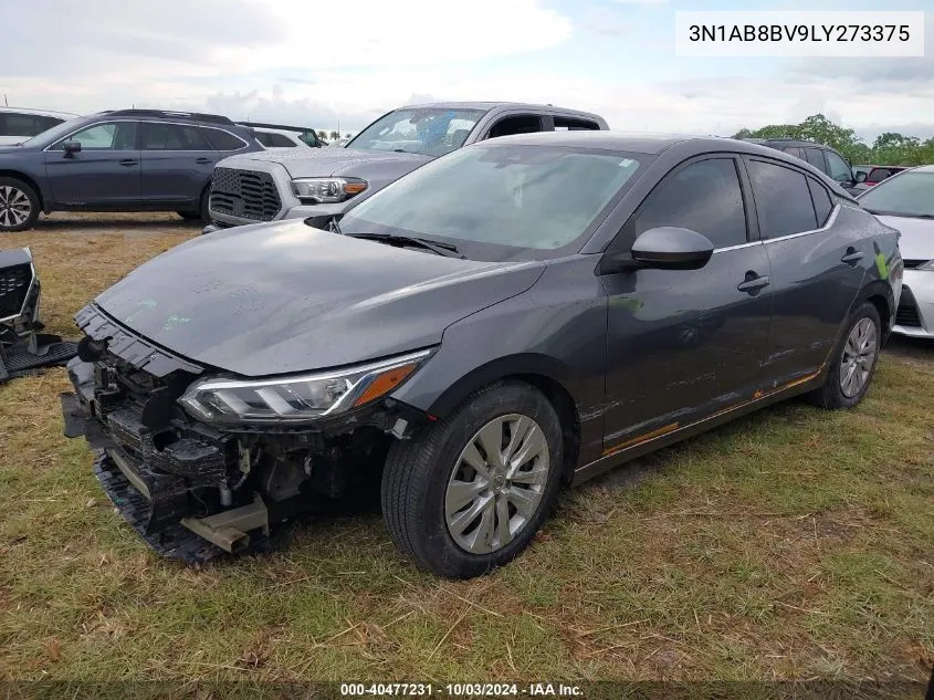 2020 Nissan Sentra S Xtronic Cvt VIN: 3N1AB8BV9LY273375 Lot: 40477231