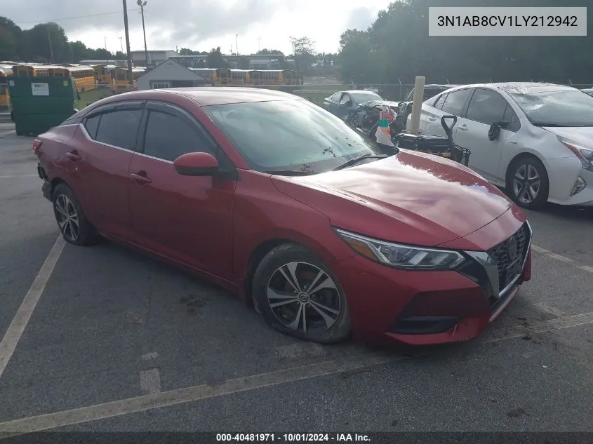 2020 Nissan Sentra Sv Xtronic Cvt VIN: 3N1AB8CV1LY212942 Lot: 40481971