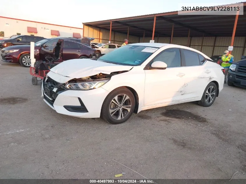 2020 Nissan Sentra Sv Xtronic Cvt VIN: 3N1AB8CV9LY228113 Lot: 40497993