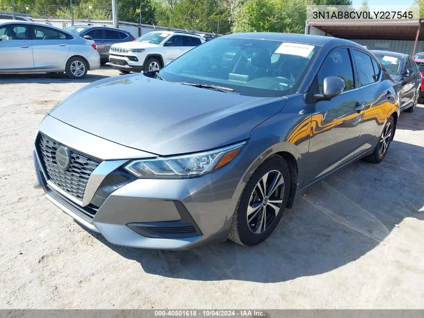 2020 Nissan Sentra Sv Xtronic Cvt VIN: 3N1AB8CV0LY227545 Lot: 40501618