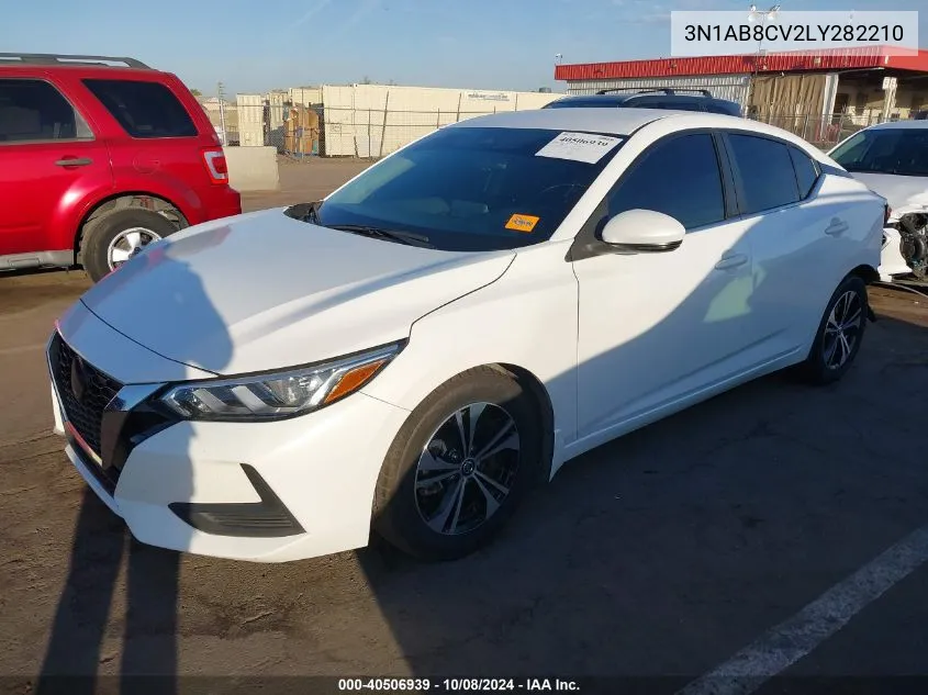 2020 Nissan Sentra Sv Xtronic Cvt VIN: 3N1AB8CV2LY282210 Lot: 40506939