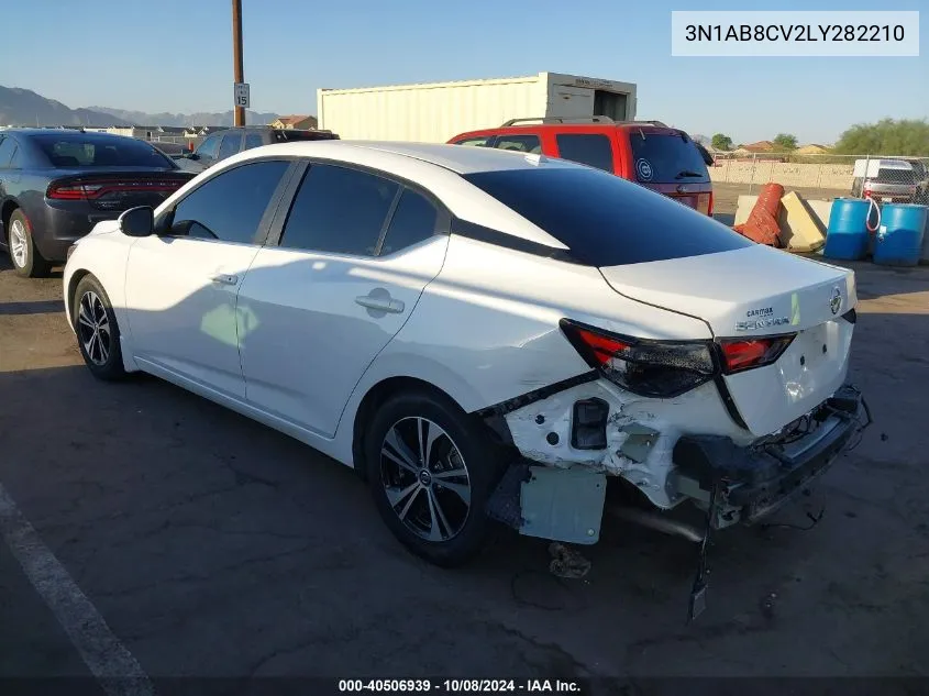 2020 Nissan Sentra Sv Xtronic Cvt VIN: 3N1AB8CV2LY282210 Lot: 40506939