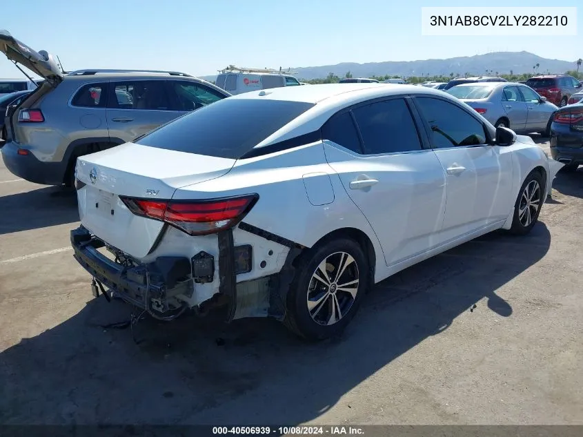 2020 Nissan Sentra Sv Xtronic Cvt VIN: 3N1AB8CV2LY282210 Lot: 40506939