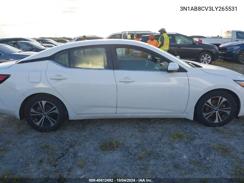 2020 Nissan Sentra Sv Xtronic Cvt VIN: 3N1AB8CV3LY265531 Lot: 40512492