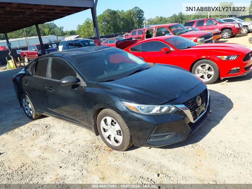 2020 Nissan Sentra S Xtronic Cvt VIN: 3N1AB8BVXLY218322 Lot: 40723025