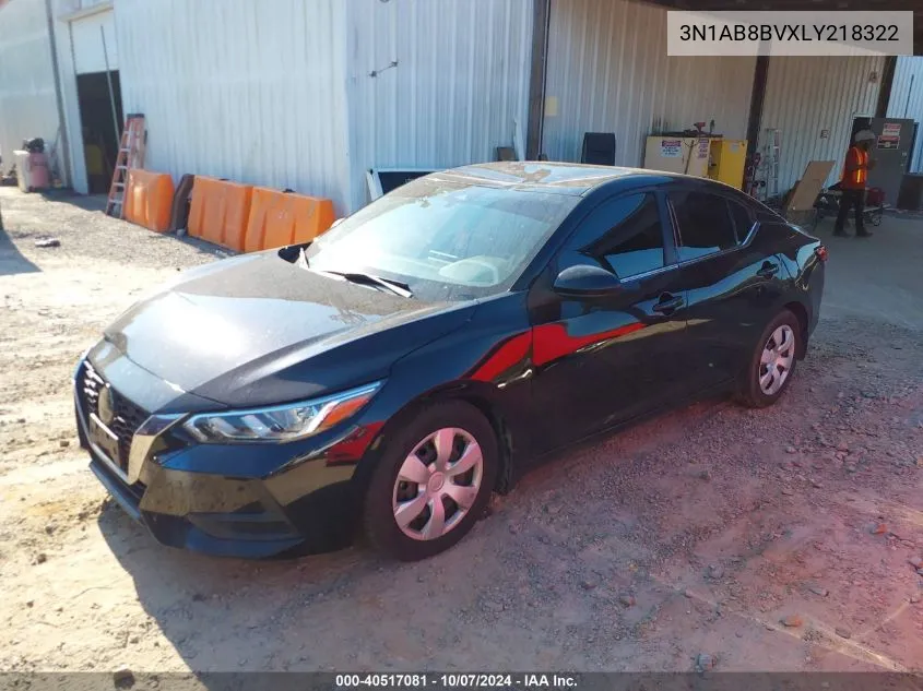 2020 Nissan Sentra S Xtronic Cvt VIN: 3N1AB8BVXLY218322 Lot: 40723025