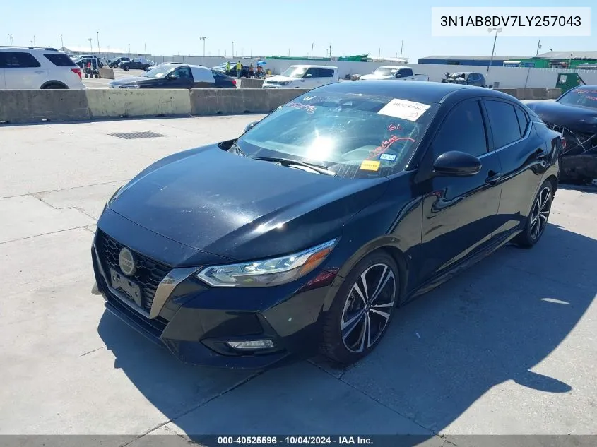 2020 Nissan Sentra Sr Xtronic Cvt VIN: 3N1AB8DV7LY257043 Lot: 40525596