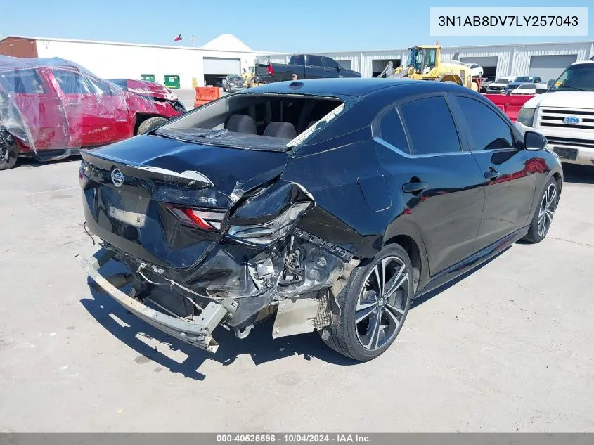 2020 Nissan Sentra Sr Xtronic Cvt VIN: 3N1AB8DV7LY257043 Lot: 40525596