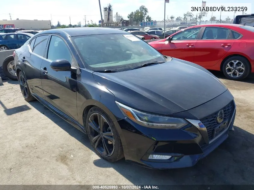 2020 Nissan Sentra Sr Xtronic Cvt VIN: 3N1AB8DV9L233259 Lot: 40525993