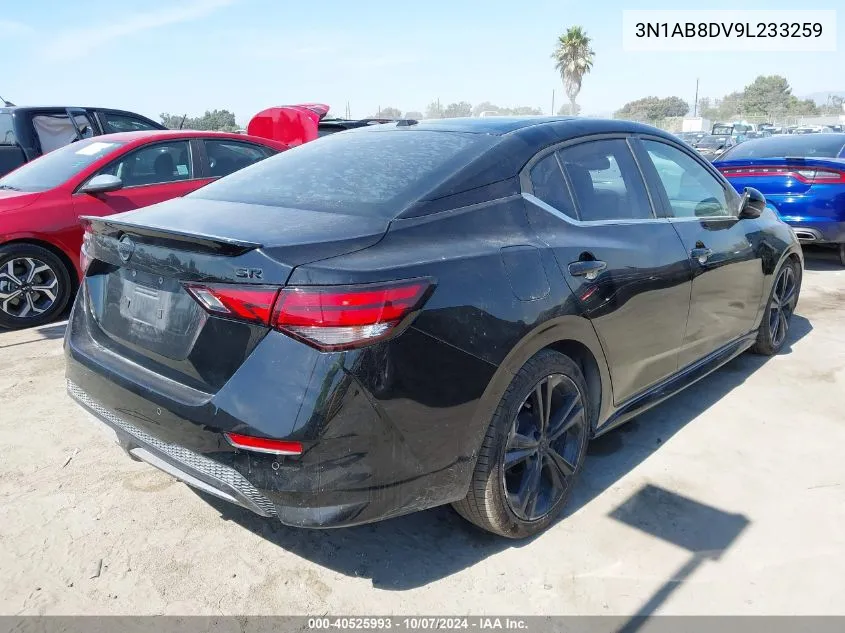 2020 Nissan Sentra Sr Xtronic Cvt VIN: 3N1AB8DV9L233259 Lot: 40525993