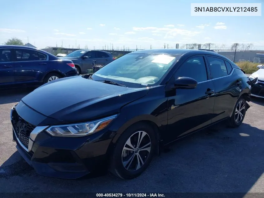 2020 Nissan Sentra Sv Xtronic Cvt VIN: 3N1AB8CVXLY212485 Lot: 40534279