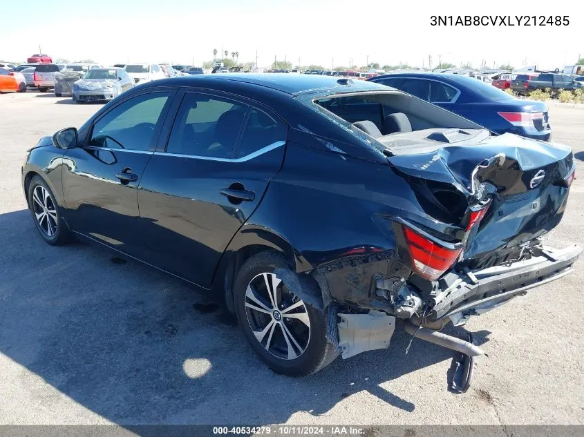 2020 Nissan Sentra Sv Xtronic Cvt VIN: 3N1AB8CVXLY212485 Lot: 40534279