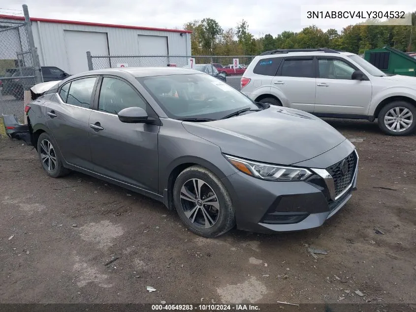 2020 Nissan Sentra Sv Xtronic Cvt VIN: 3N1AB8CV4LY304532 Lot: 40549283