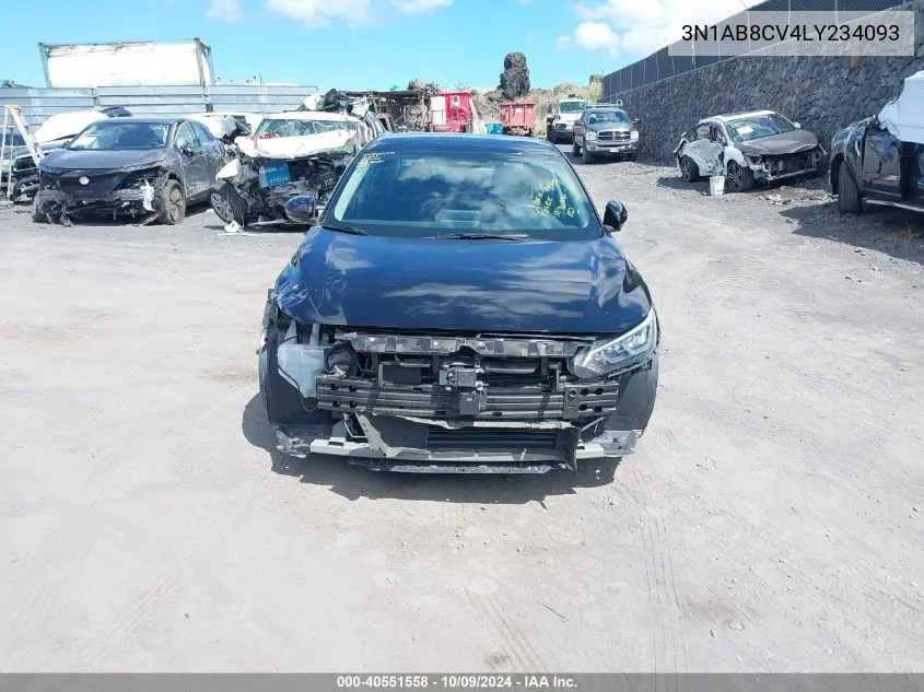 2020 Nissan Sentra Sv Xtronic Cvt VIN: 3N1AB8CV4LY234093 Lot: 40551558