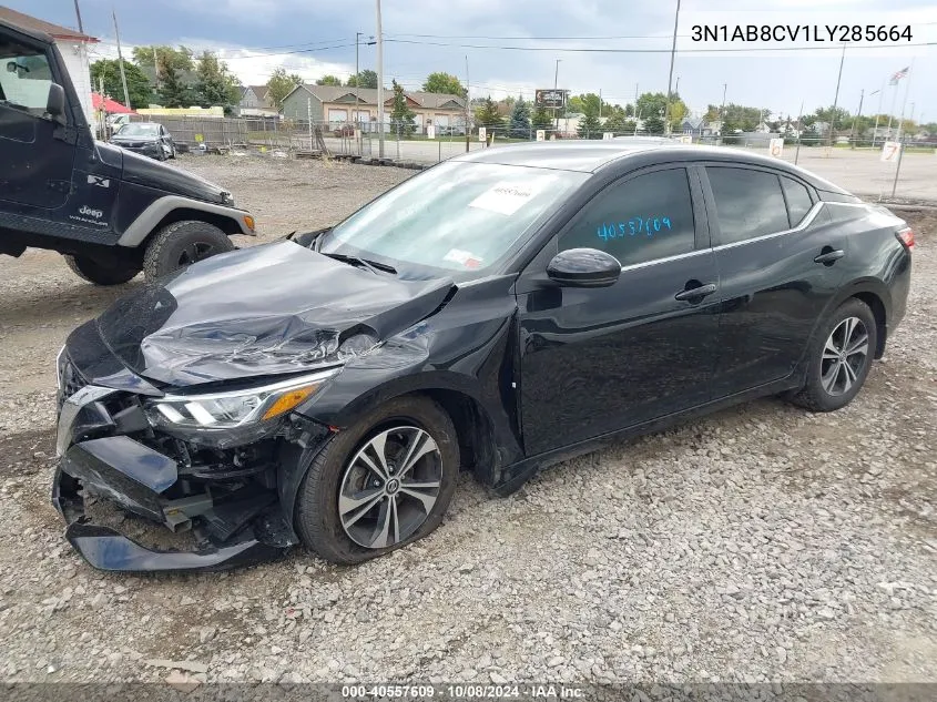 2020 Nissan Sentra Sv Xtronic Cvt VIN: 3N1AB8CV1LY285664 Lot: 40557609