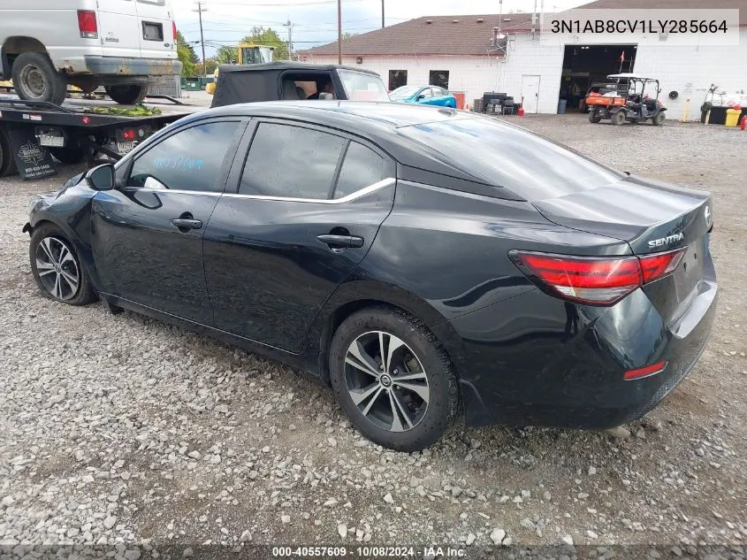 2020 Nissan Sentra Sv Xtronic Cvt VIN: 3N1AB8CV1LY285664 Lot: 40557609