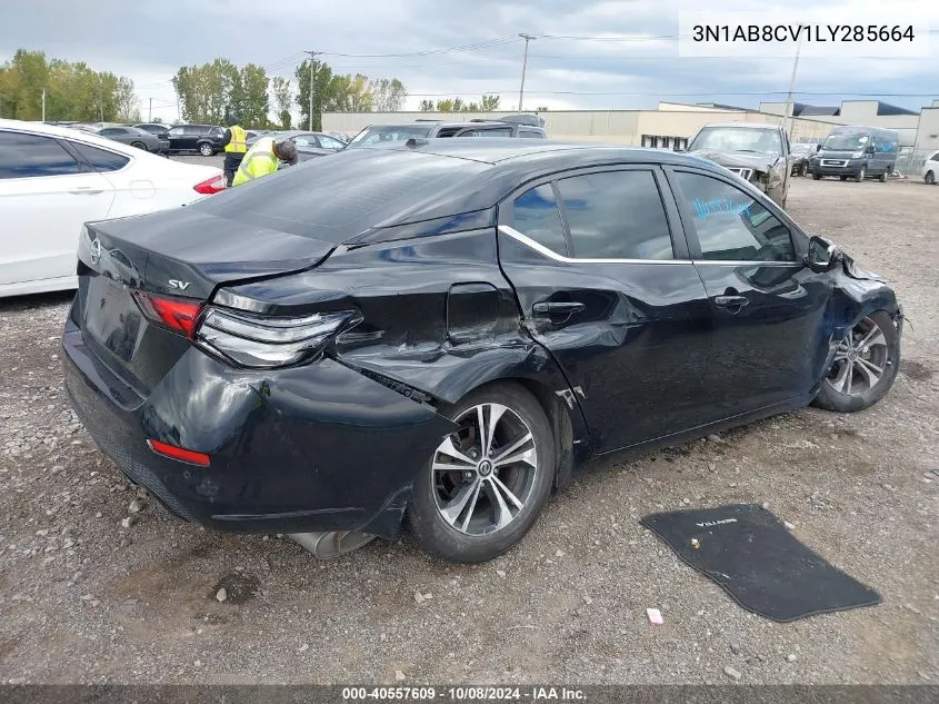 2020 Nissan Sentra Sv Xtronic Cvt VIN: 3N1AB8CV1LY285664 Lot: 40557609