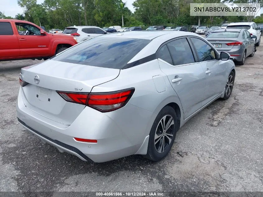 2020 Nissan Sentra Sv Xtronic Cvt VIN: 3N1AB8CV8LY213702 Lot: 40561566