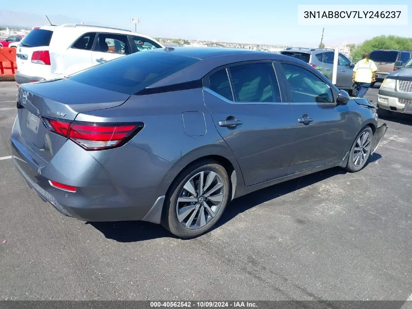 2020 Nissan Sentra Sv Xtronic Cvt VIN: 3N1AB8CV7LY246237 Lot: 40562542