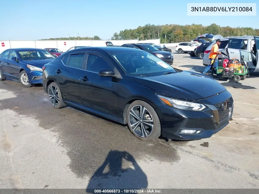 2020 Nissan Sentra Sr Xtronic Cvt VIN: 3N1AB8DV6LY210084 Lot: 40566573