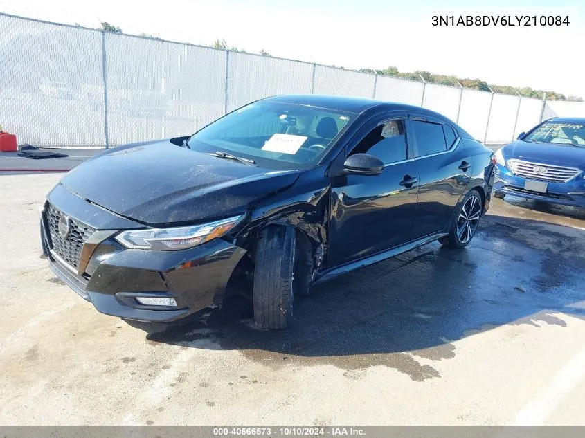 2020 Nissan Sentra Sr Xtronic Cvt VIN: 3N1AB8DV6LY210084 Lot: 40566573