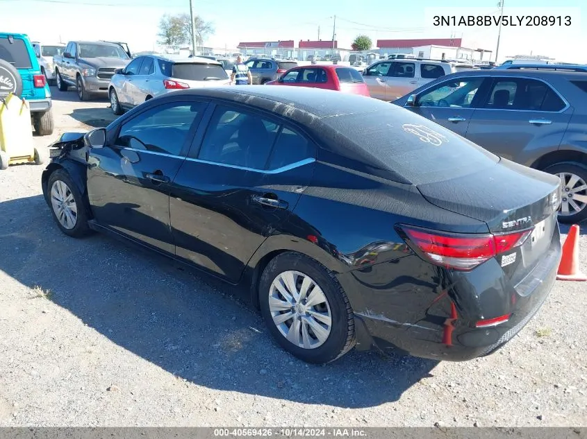 2020 Nissan Sentra S VIN: 3N1AB8BV5LY208913 Lot: 40569426