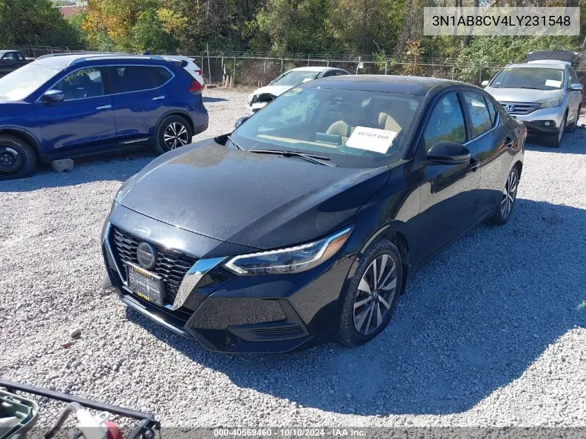 2020 Nissan Sentra Sv Xtronic Cvt VIN: 3N1AB8CV4LY231548 Lot: 40569460