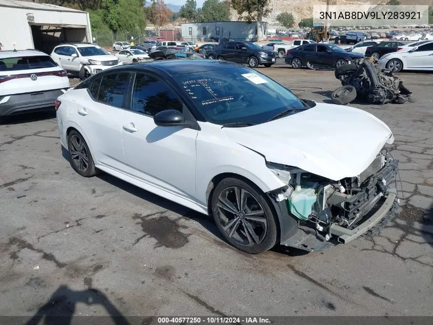 2020 Nissan Sentra Sr VIN: 3N1AB8DV9LY283921 Lot: 40577250