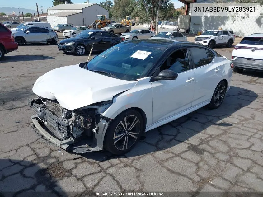 2020 Nissan Sentra Sr VIN: 3N1AB8DV9LY283921 Lot: 40577250